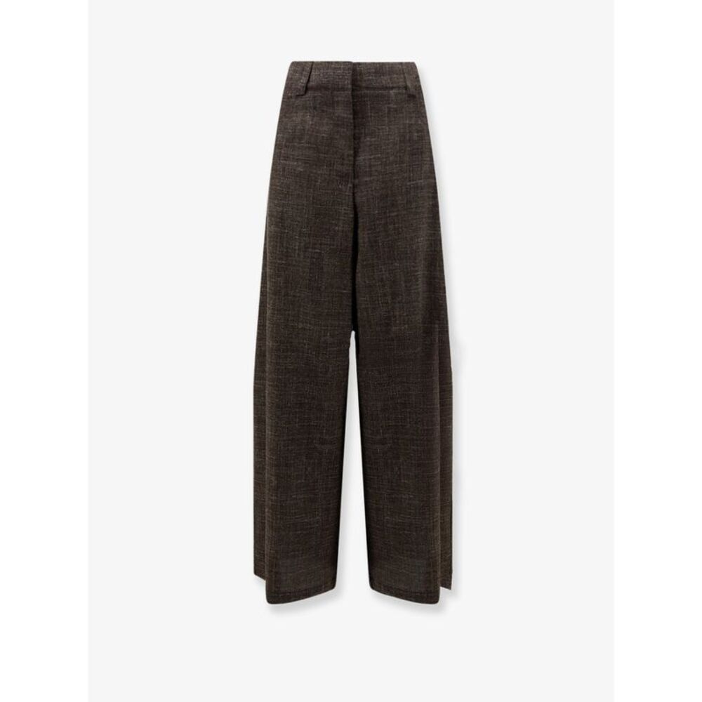 Alysi Women Wool And Linen Blend Trousers
